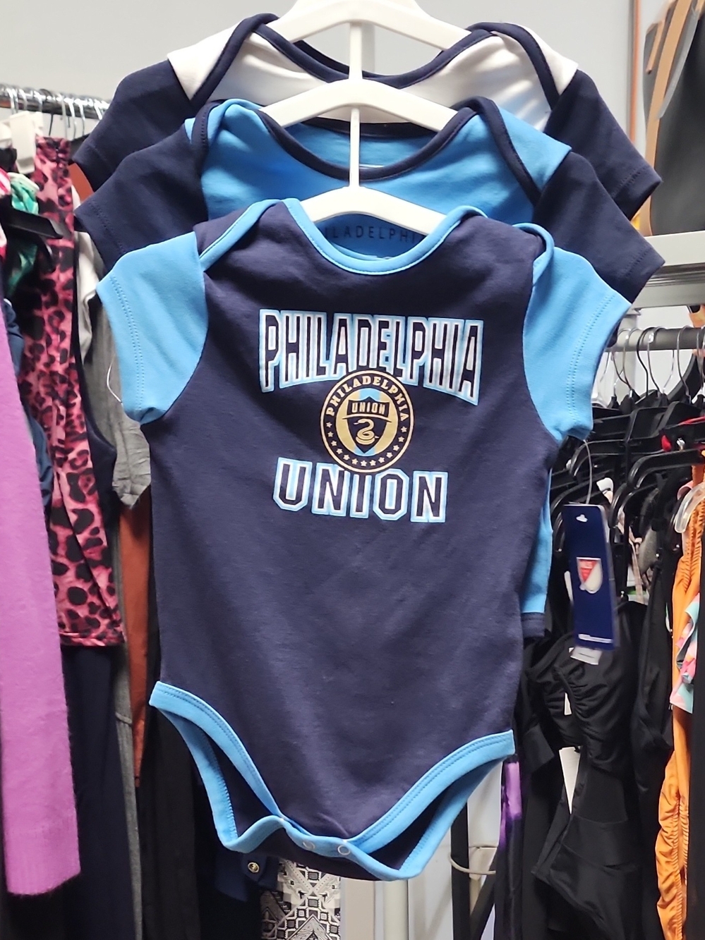 Target Philadelphia Union Baby One-Piece in Navy and Light Blue